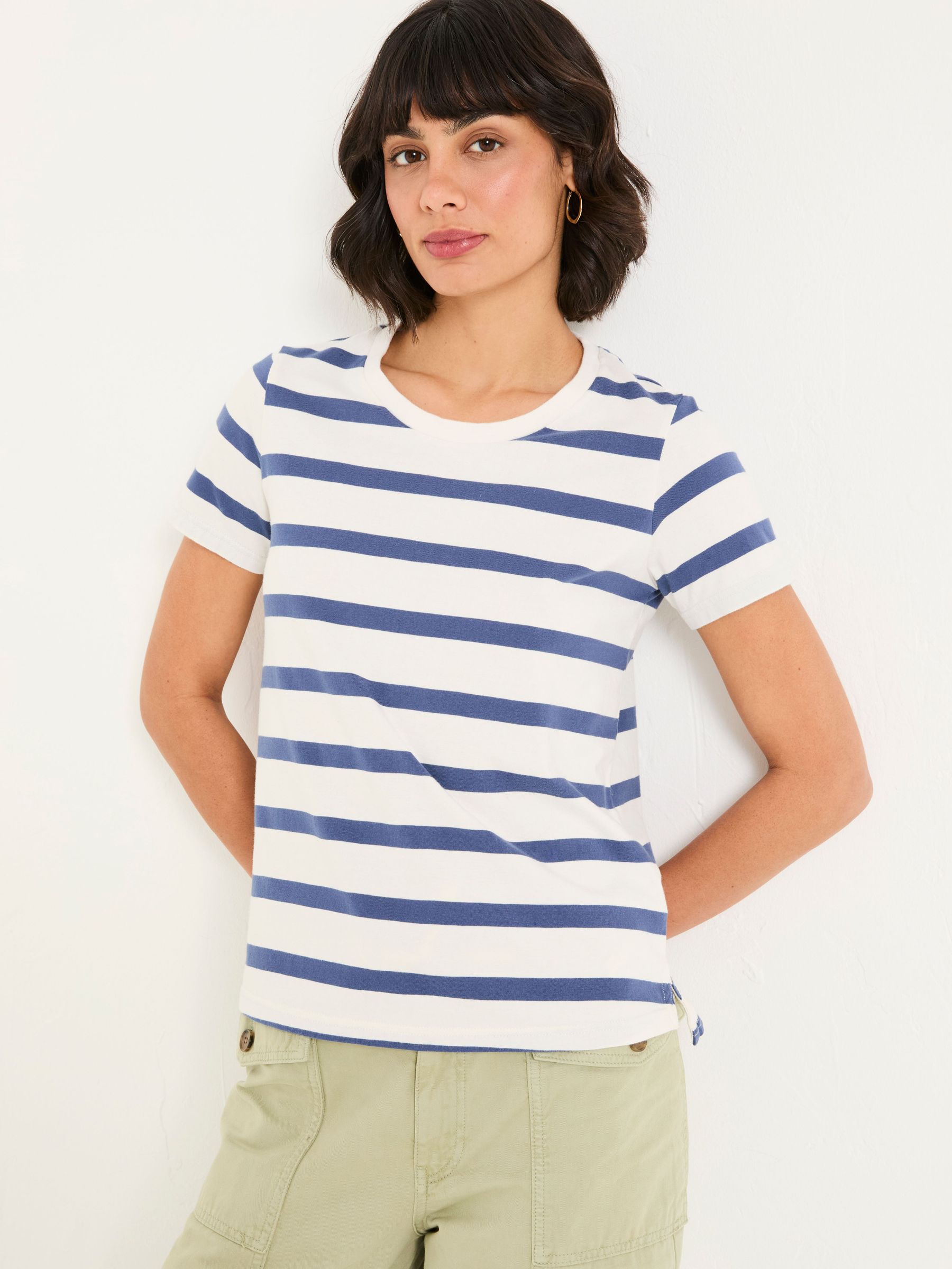 Natalie Ivory Short Sleeve Stripe T Shirt (AY8266) | £29.50