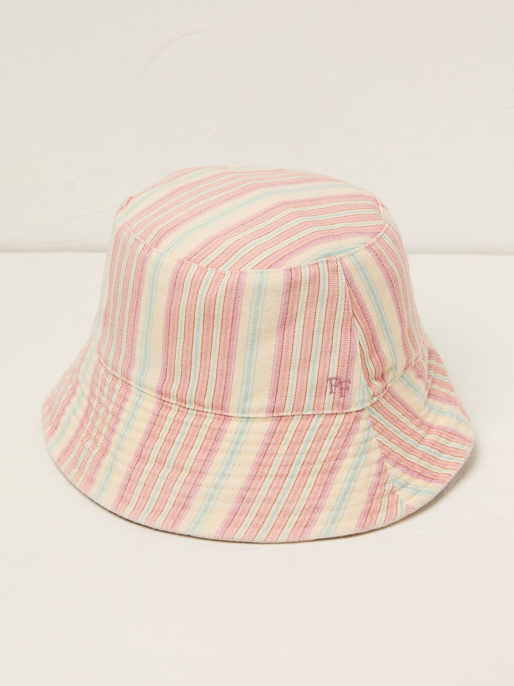 Pink Striped Bucket 100% Cotton Hat (AY8795) | £22.50