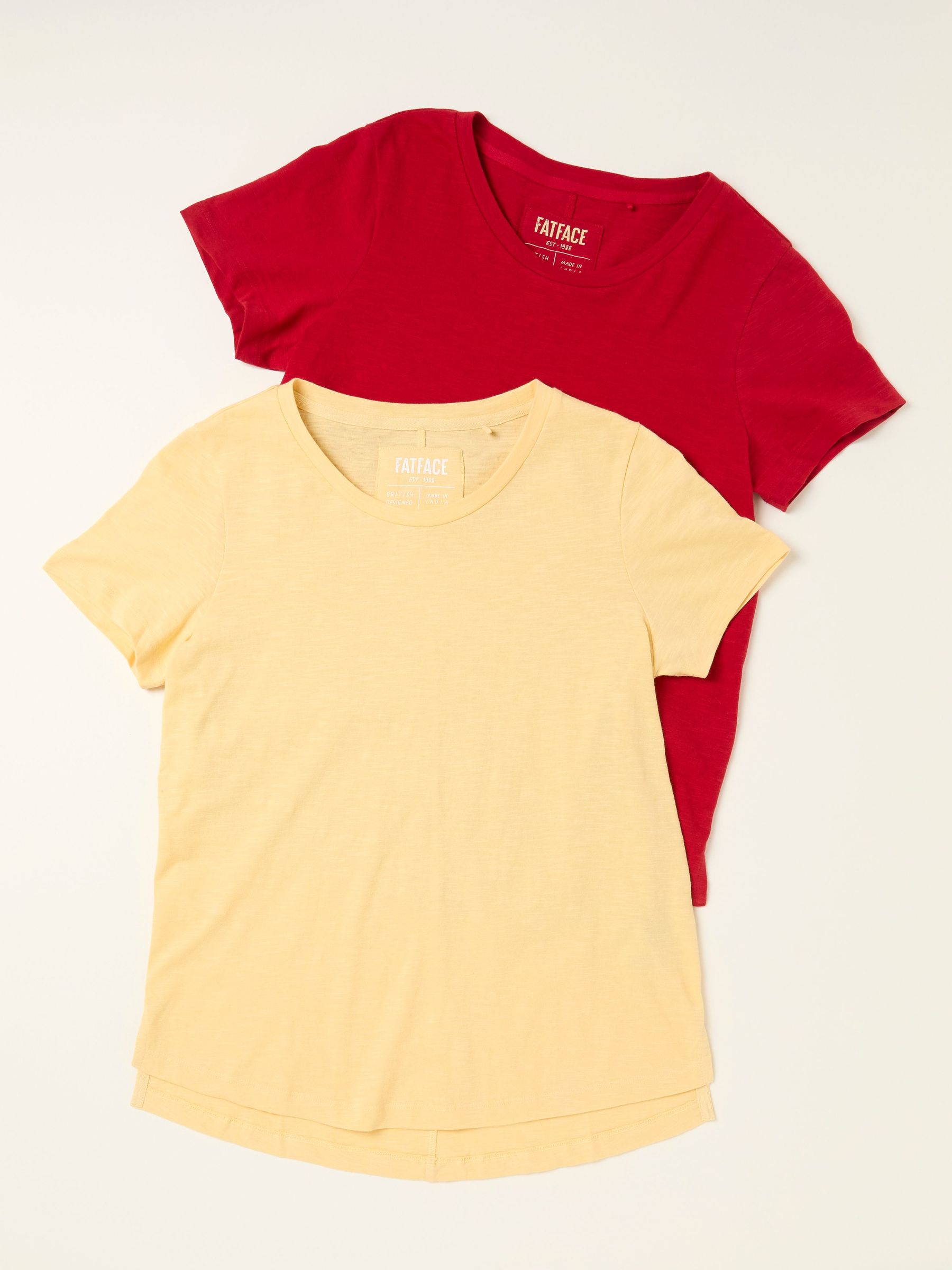 Natalie Red/Yellow 2 Pack Colour Block T Shirt (AY9504) | £35