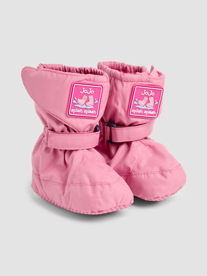 Dusty Pink Fleece Lined Booties (B00443) | £21