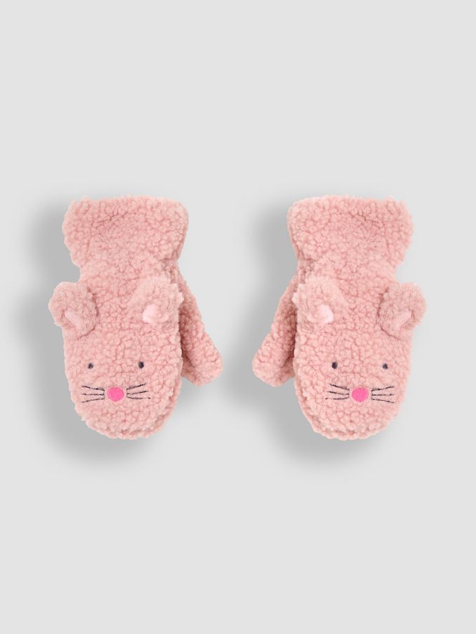 Pink Mouse Borg Mittens (B02103) | £15.50