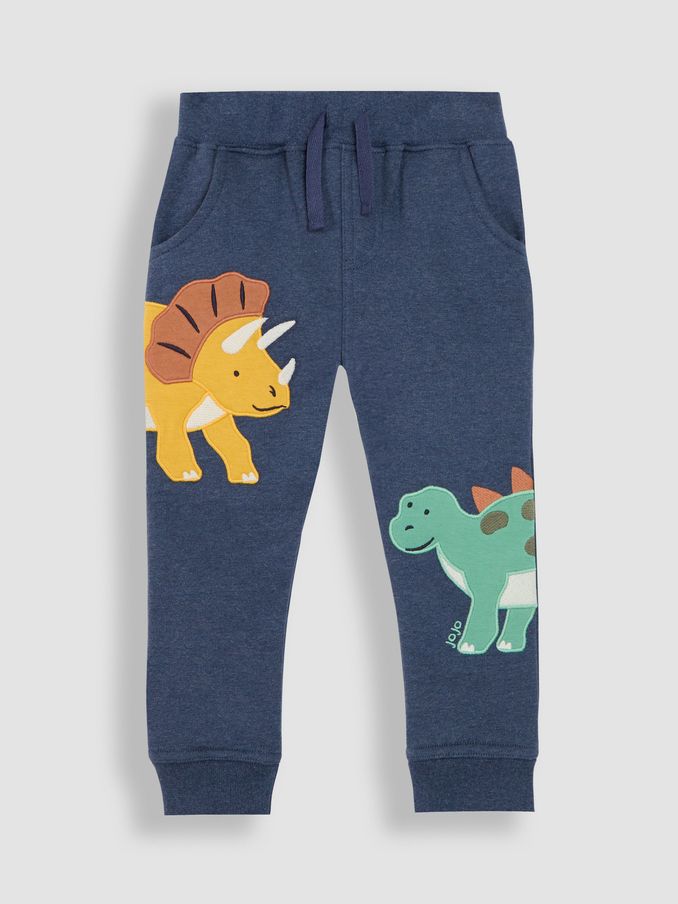 Indigo Blue Dinosaur Appliqué Pet in Pocket Joggers (B02198) | £10