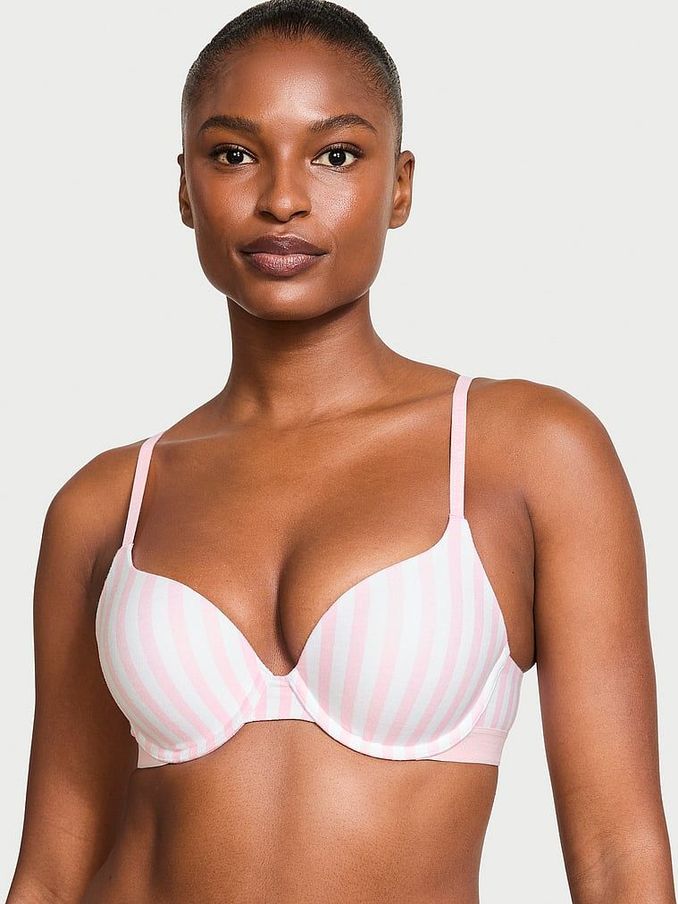 Pink Stripe Full Cup Push Up Bra (B02741) | £35