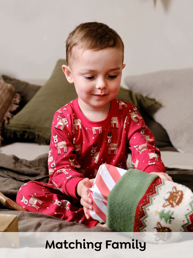 Red Christmas Jersey Pyjamas (B02879) | £13