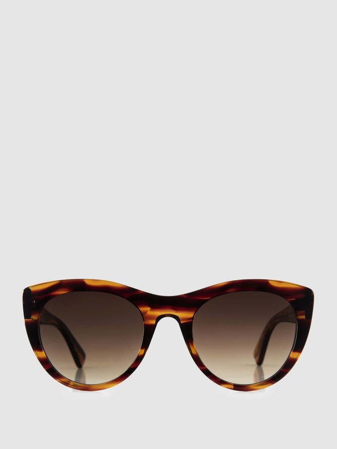 Curry and Paxton Cat Eye Sunglasses in Caramel (B04311) | £105