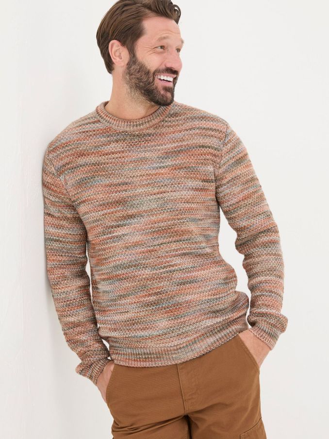 Orange Ombre Crew Neck Jumper (B04578) | £28