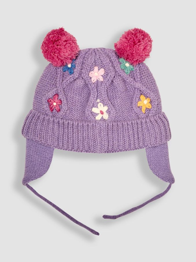 Lilac Embroidered Hat (B05001) | £16.50