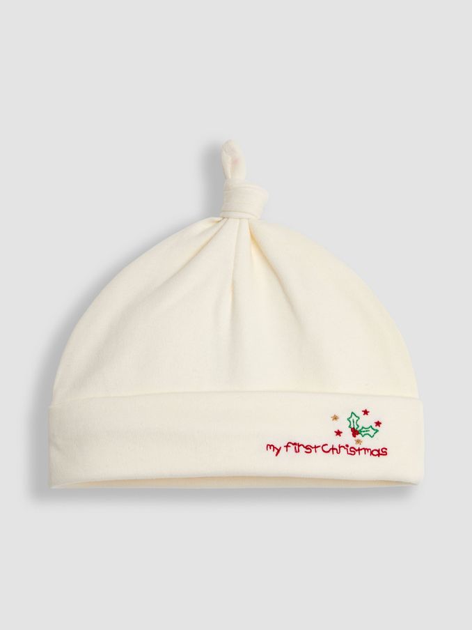 Cream My First Christmas Hat (B05149) | £2