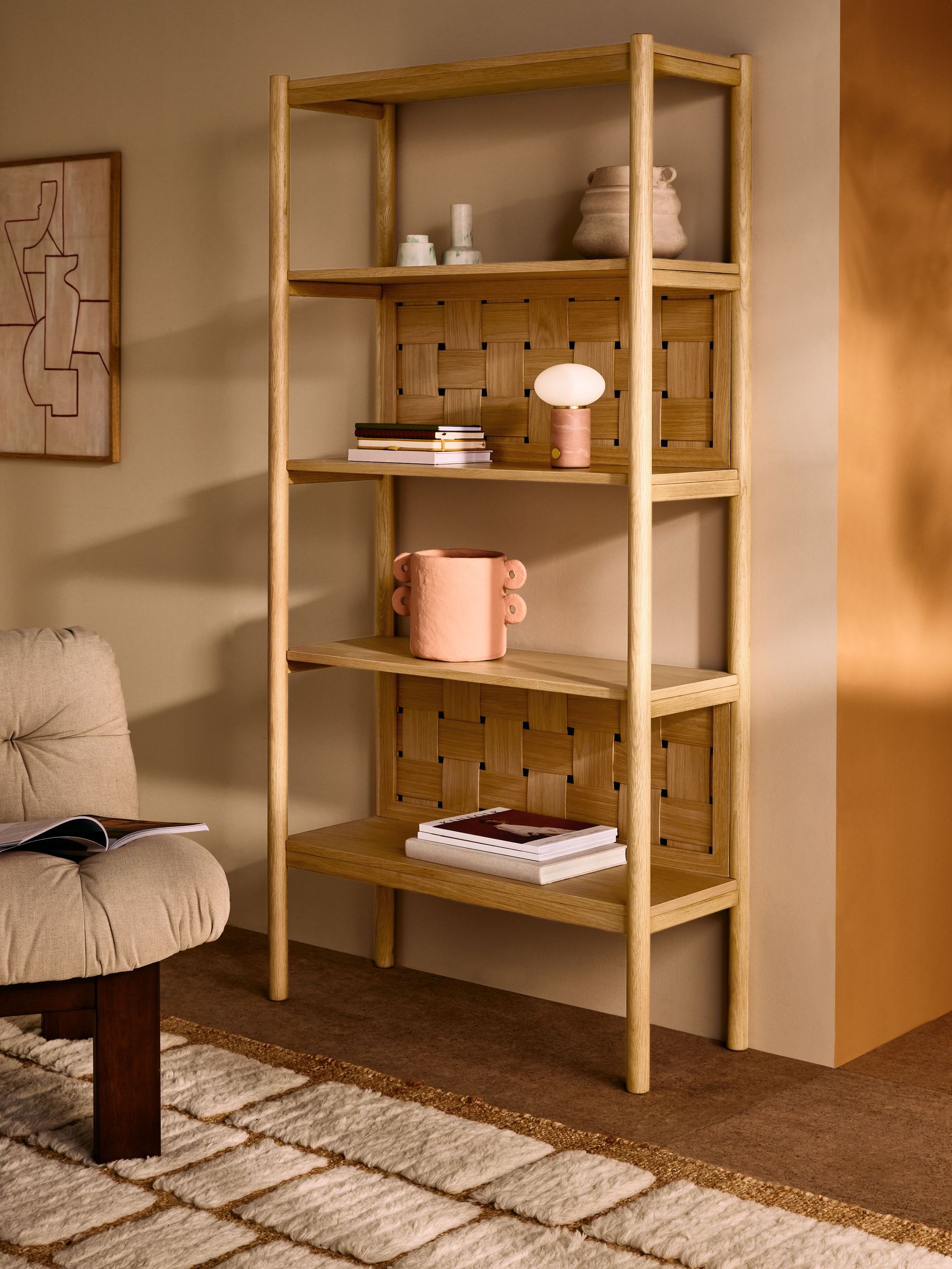 River Shelving Unit in Oak (B05480) | £649