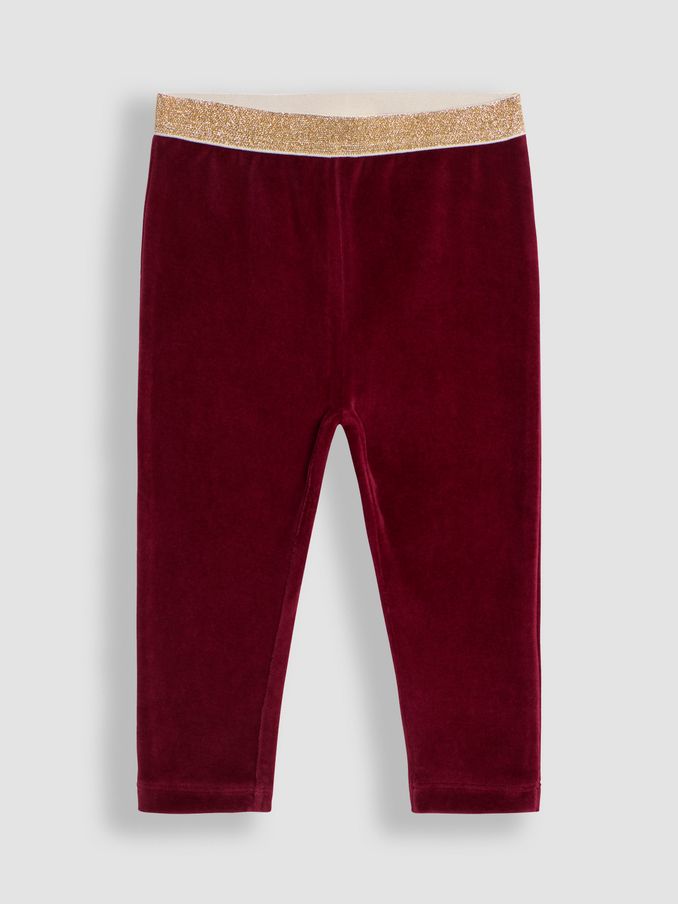 Berry Purple Velour Leggings (B06123) | £14