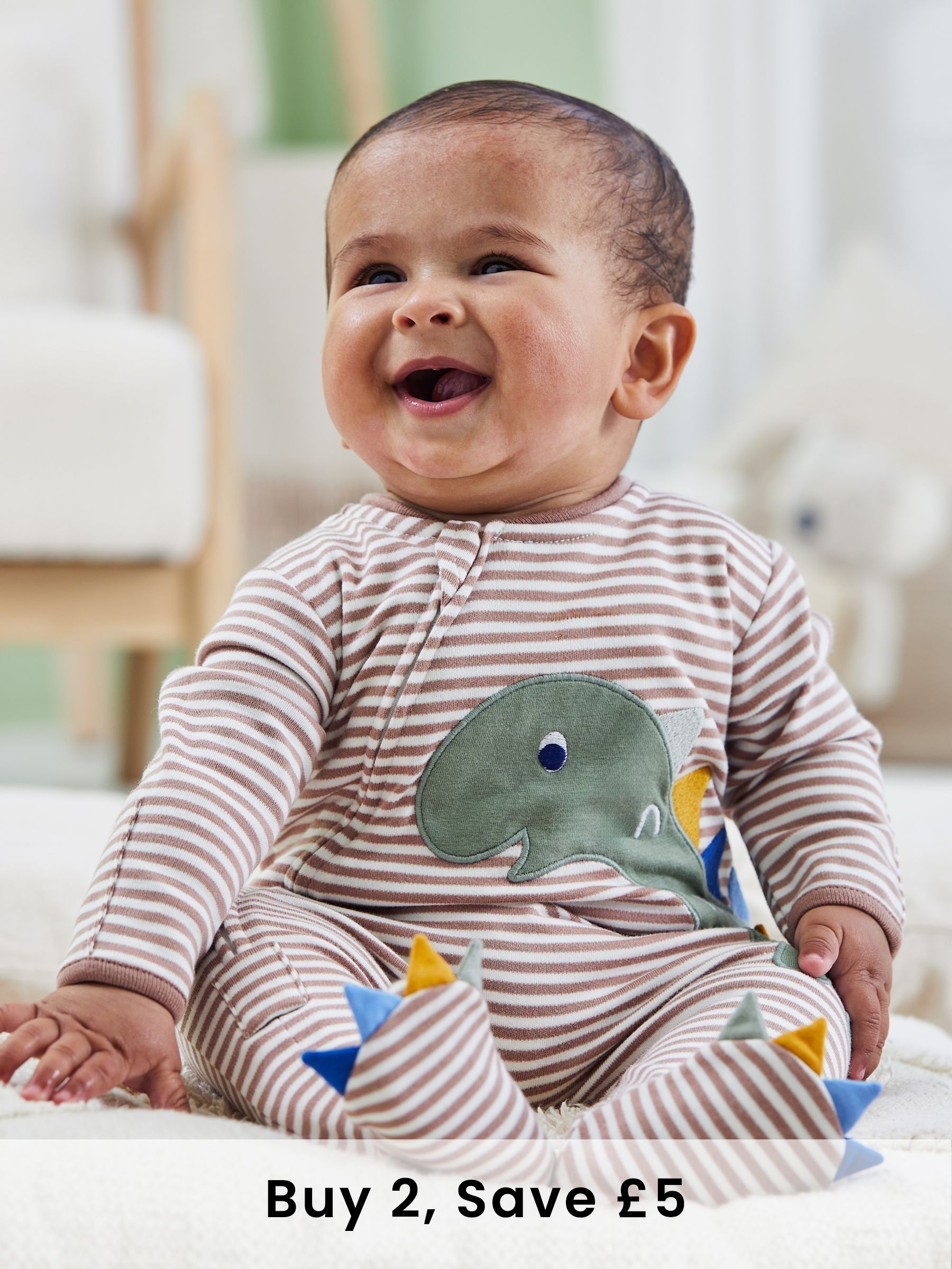 Natural Appliqué Zip Sleepsuit (B07030) | £21