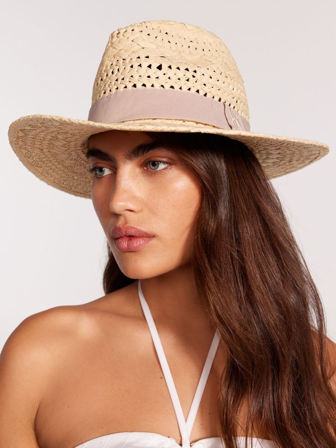 Natural Nude Logo Panama Hat (B07732) | £14