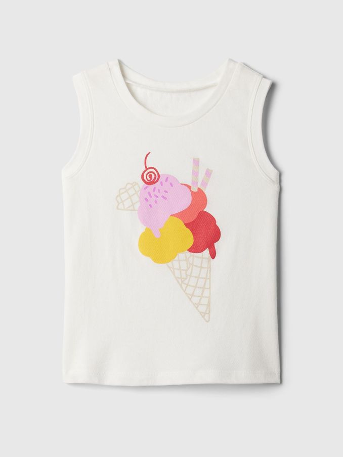 White/Red Summer Sleeveless Vest Top (Newborn-5yrs) (B12074) | £4