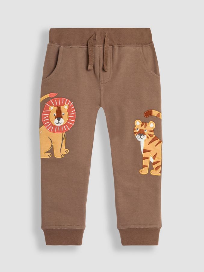 Mocha Safari Animal Appliqué Pet in Pocket Joggers (B12761) | £10
