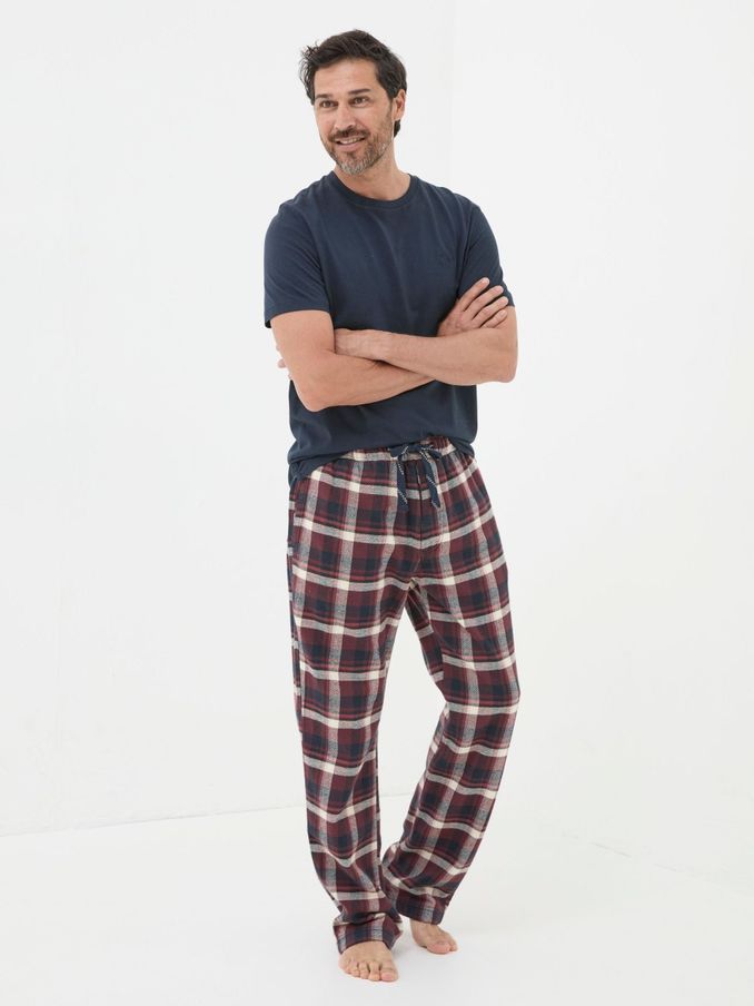 Ferring Plum Purple Check Pyjama Bottoms (B14708) | £25