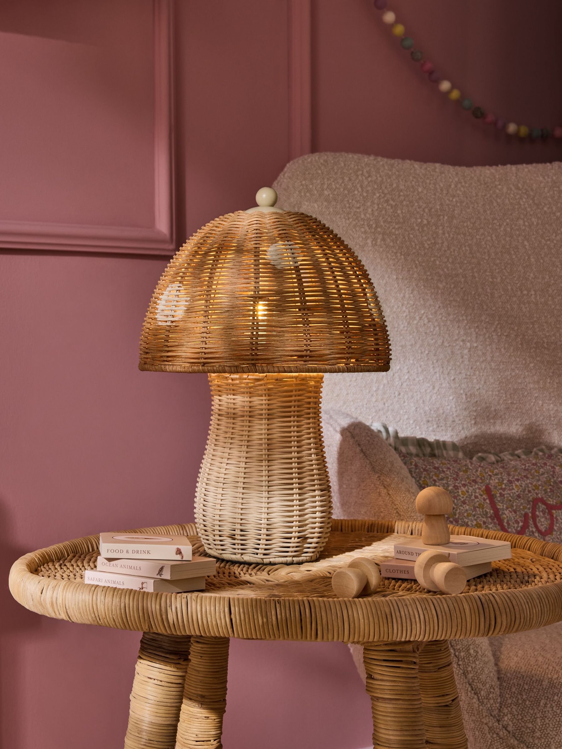 Natural Toadstool Table Lamp (B15684) | £79