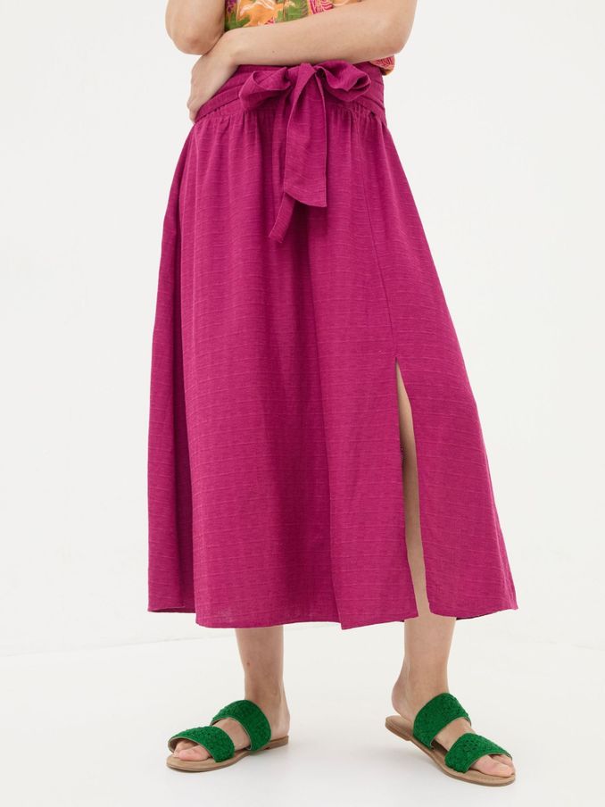 Sascha Purple Midi Skirt With Linen (B17481) | £22