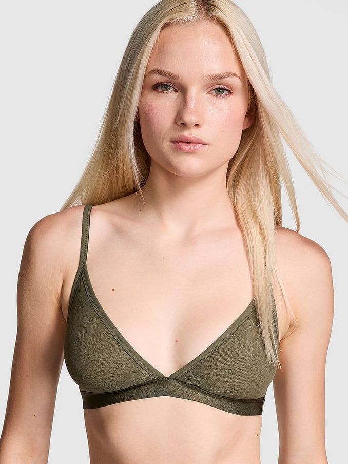Olive Green Triangle Bralette (B17796) | £10