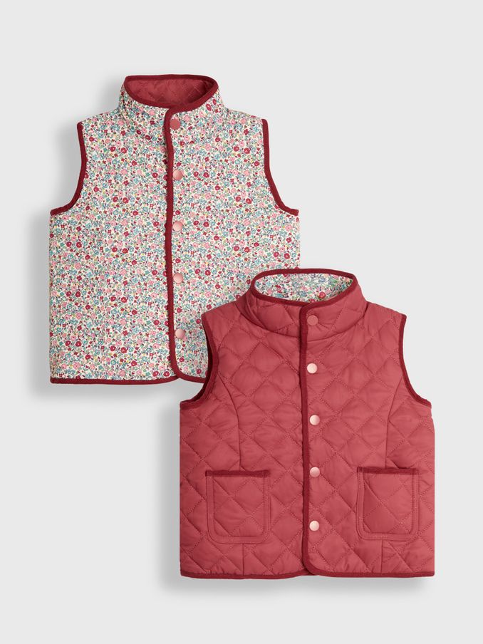 Pink Reversible Quilted Gilet (B17846) | £33 - £37