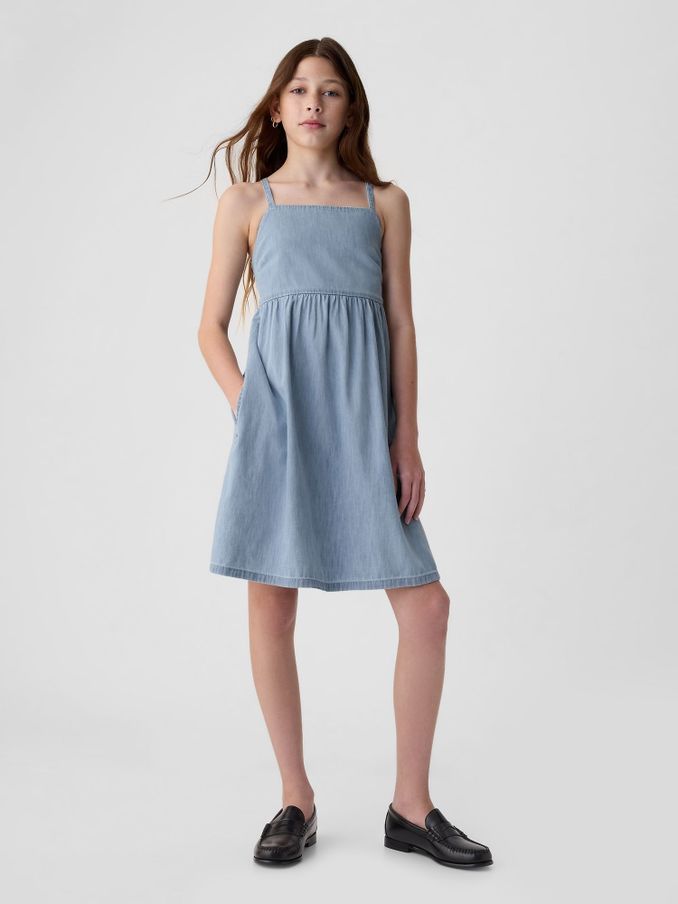 Blue Denim Square Neck Tank Dress (B21393) | £11