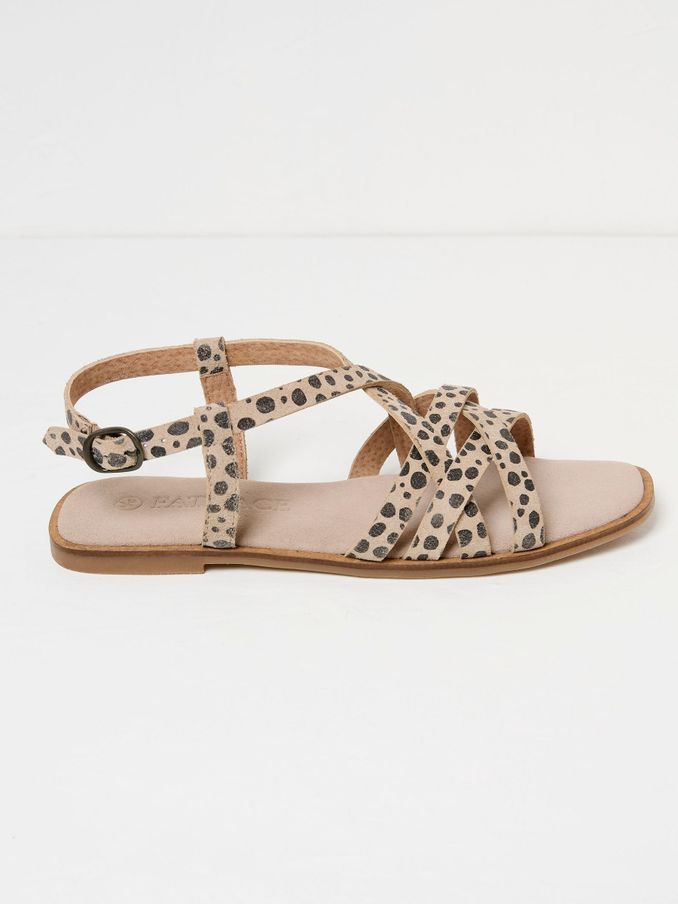 Estelle Natural Suede Strap Sandals (B21570) | £19