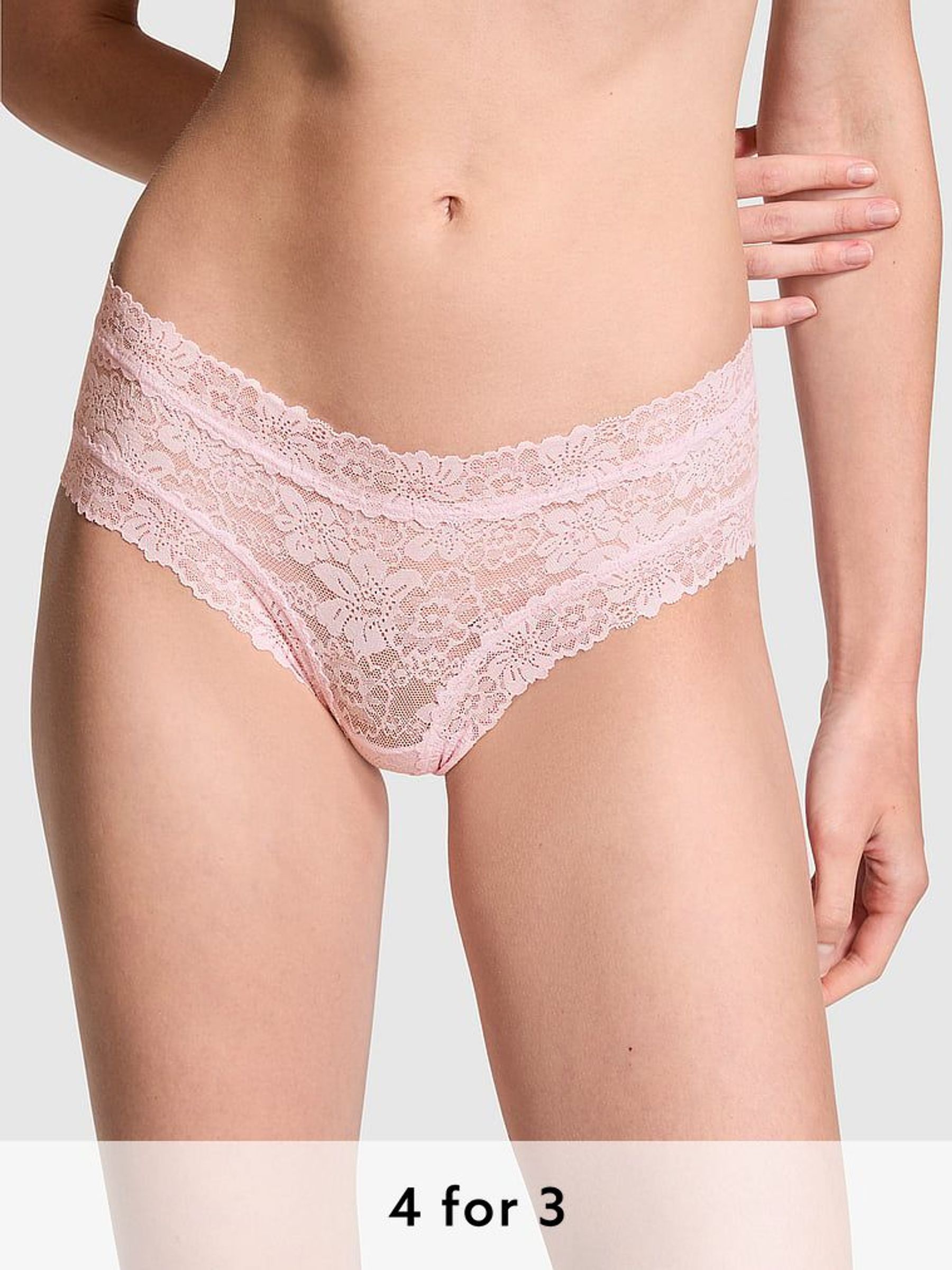 Pink Tulip Cheeky Floral Lace Knickers (B21688) | £9
