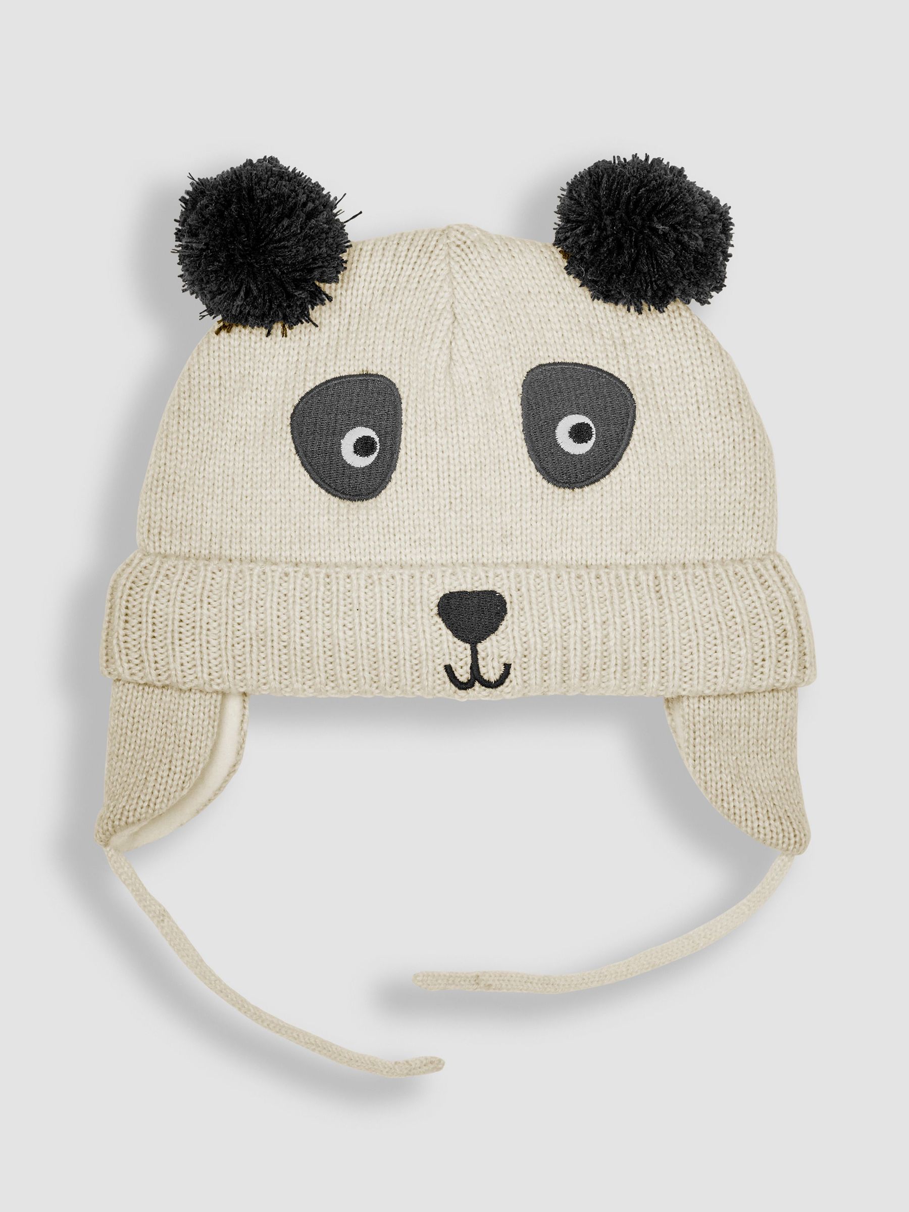 Cream Panda Hat (B22699) | £16.50