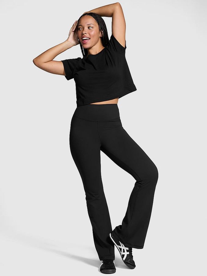 Black Relay Compression Flared Leggings (B24020) | £45