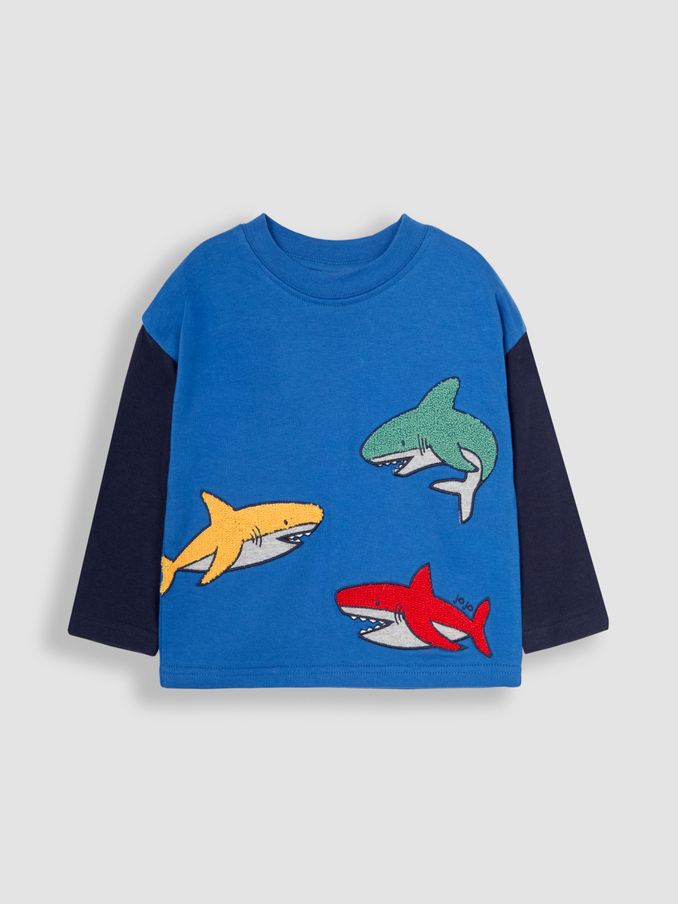 Blue Shark Boucle Top (B25360) | £9