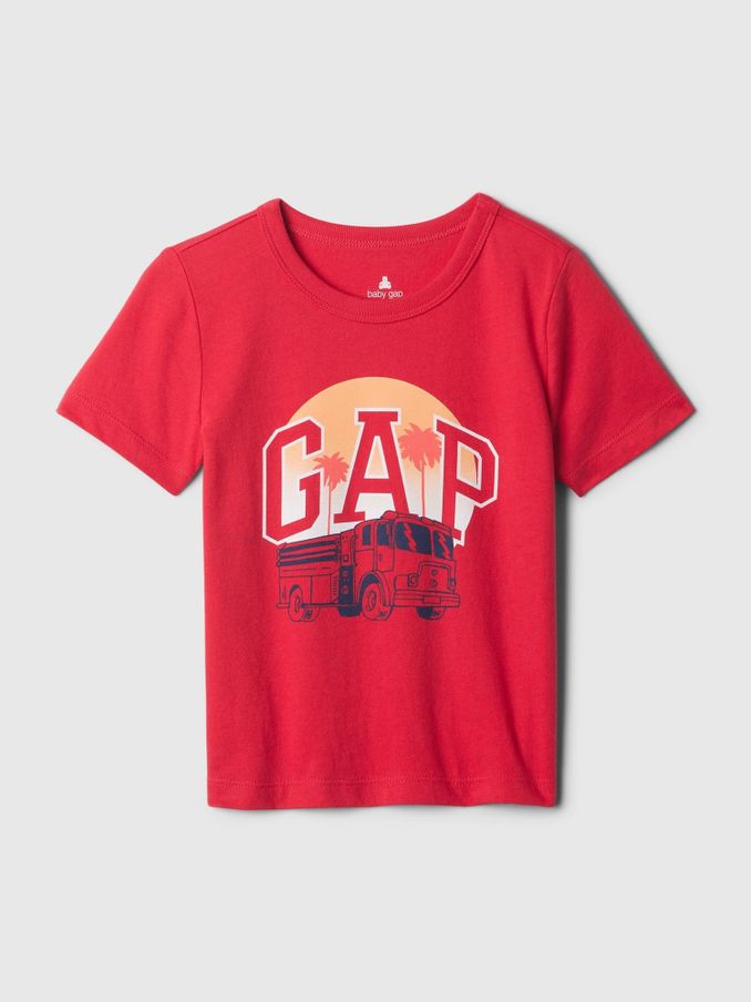 Red Truck Graphic Logo Short Sleeve Crew Neck T-Shirt (Newborn-5yrs) (B25888) | £4