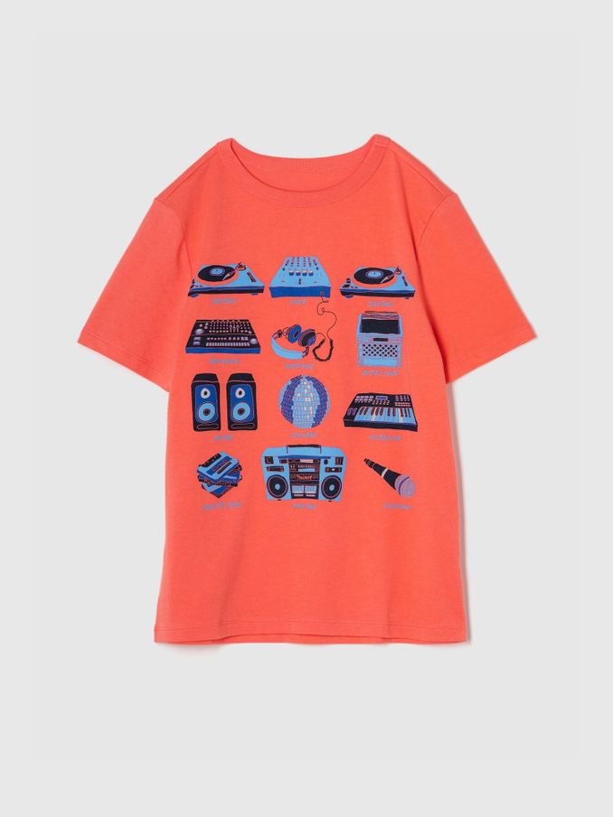 Orange Graphic Crew Neck Short Sleeve T-Shirt (4-13yrs) (B26247) | £6