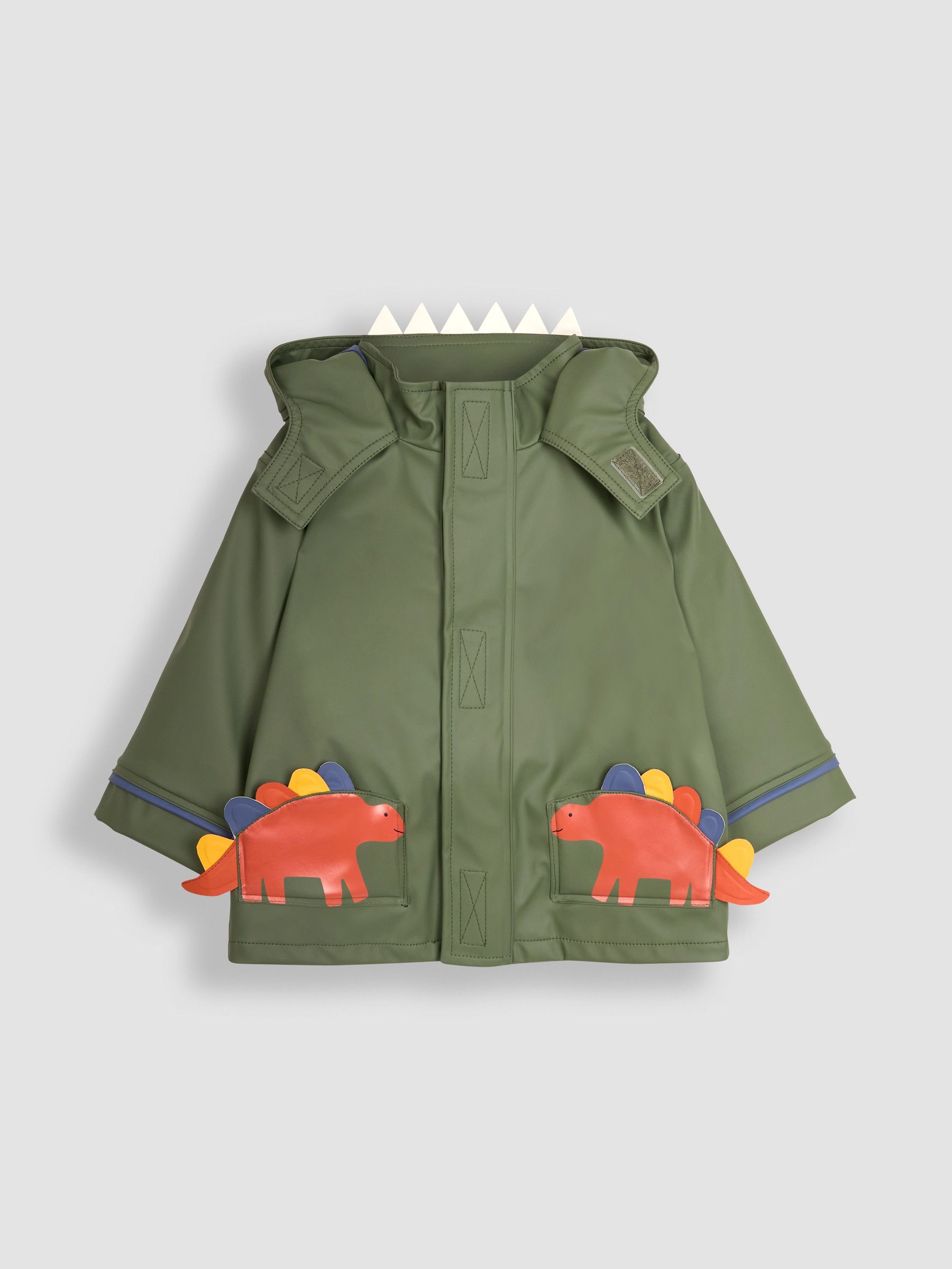 Green Dinosaur Applique Pocket Cosy Waterproof Jacket (B27276) | £45.50 - £47.50