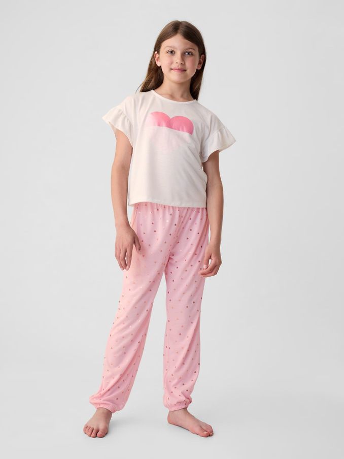 White Graphic Short Sleeve Pyjama Set (4-13yrs) (B27941) | £17