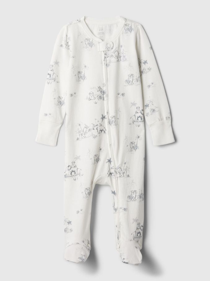 White Organic Cotton First Favourites Sleepsuit (Newborn-9mths) (B30095) | £9
