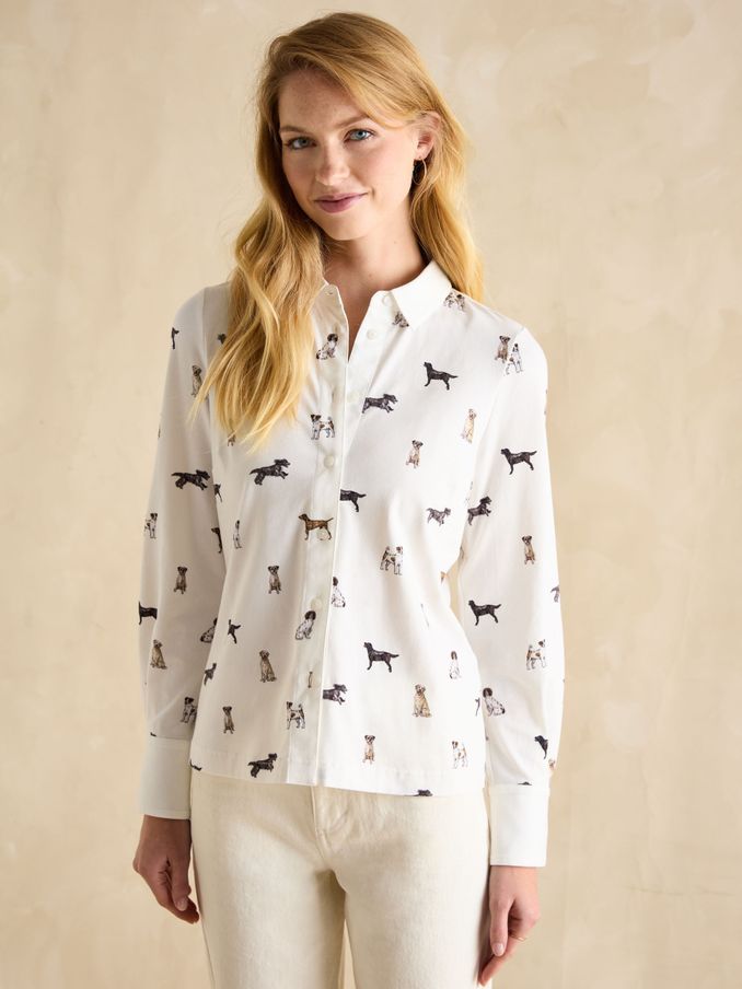 Cream Dogs Joules X Eleanor Tomlinson Jersey Shirt (B34241) | £49