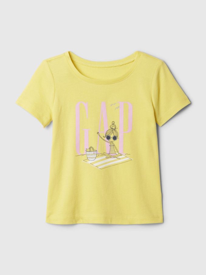 Yellow Cotton Logo Graphic Short Sleeve Baby T-Shirt (Newborn-5yrs) (B34681) | £3