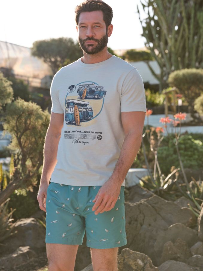 Blue VW Catch The Waves T-Shirt (B36123) | £14