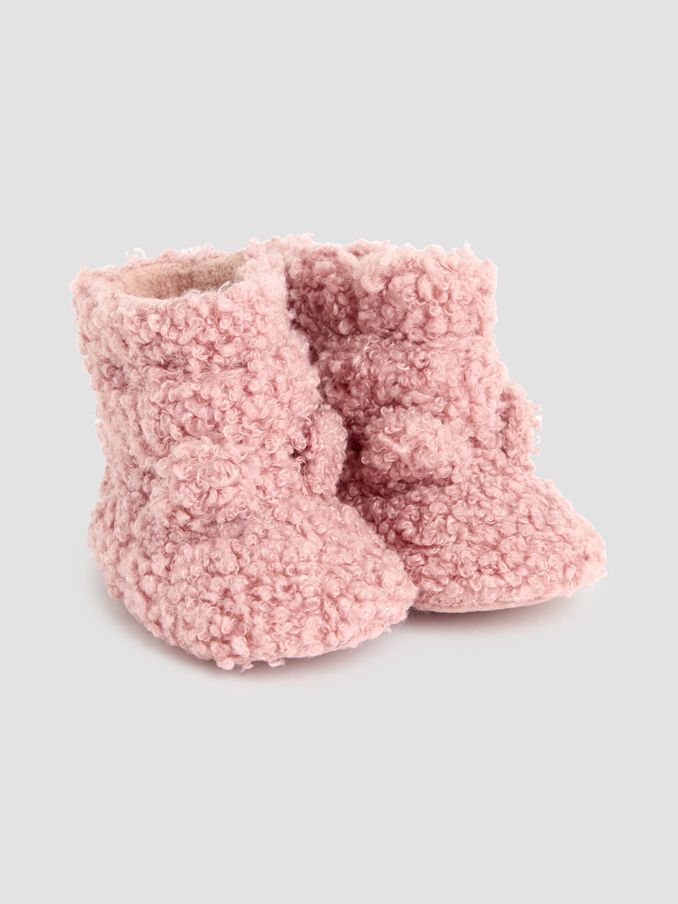 Dusty Pink Borg Booties (B36766) | £4 - £5