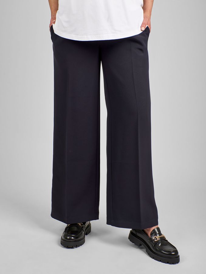 Navy Blue Wide Leg Maternity Trousers (B36975) | £39.50