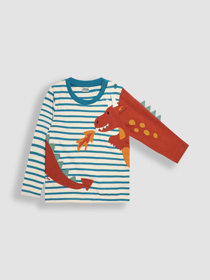 Ecru Dragon Appliqué Top (B37178) | £9