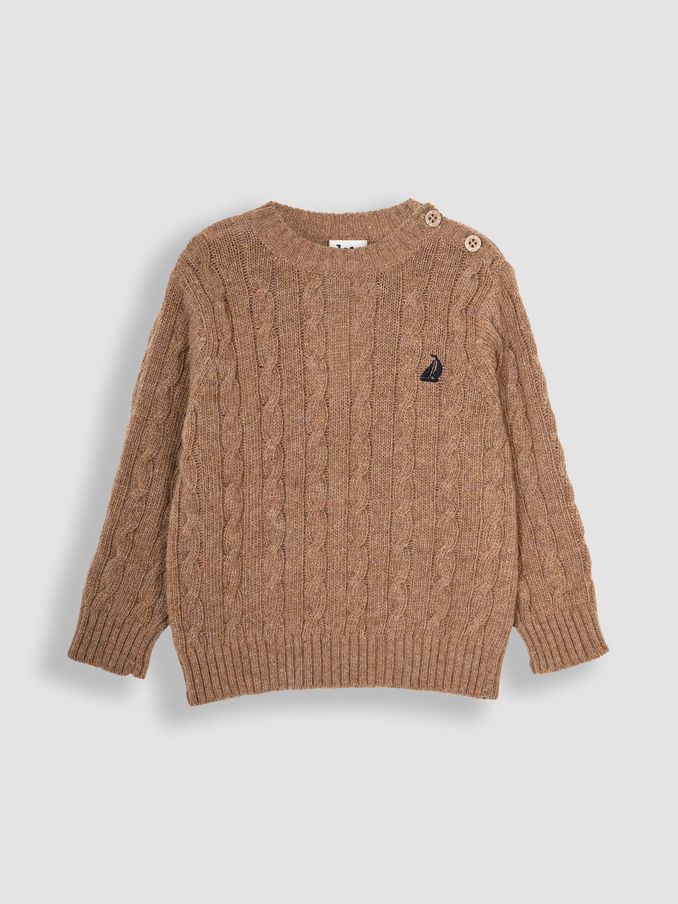Mocha Brown Cable Jumper (B38028) | £15