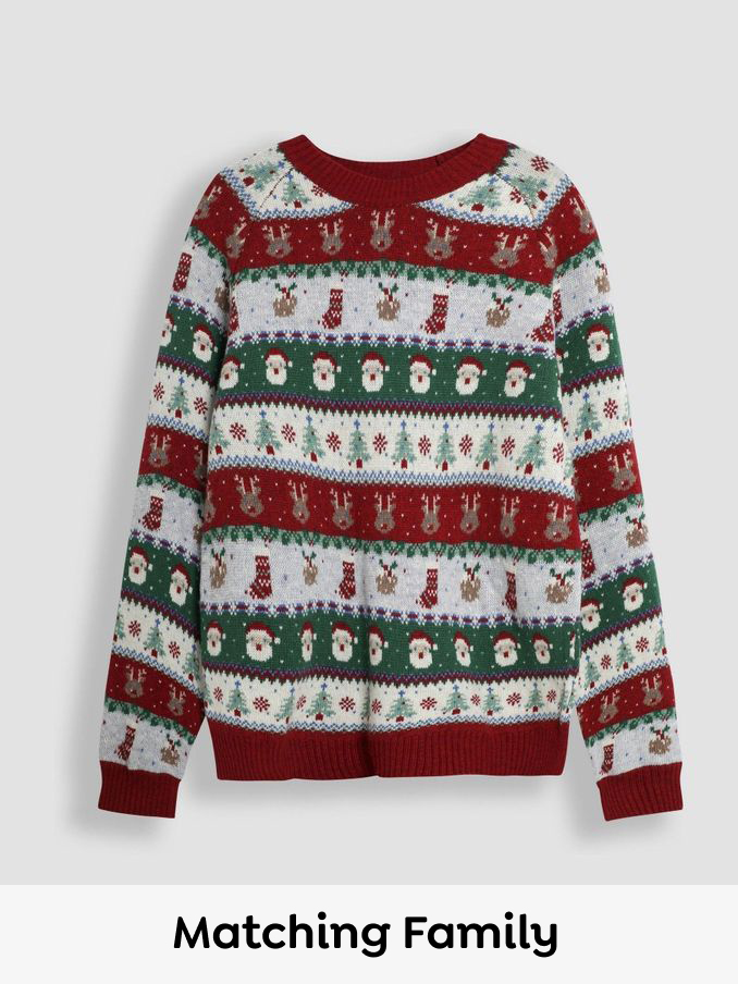Red Men's Festive Friends Fair Isle Pattern Jumper (B38660) | £18
