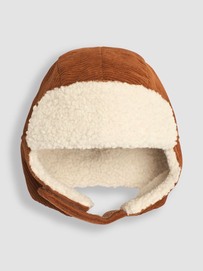 Rust Brown Cosy Cord Hat (B39031) | £19.50