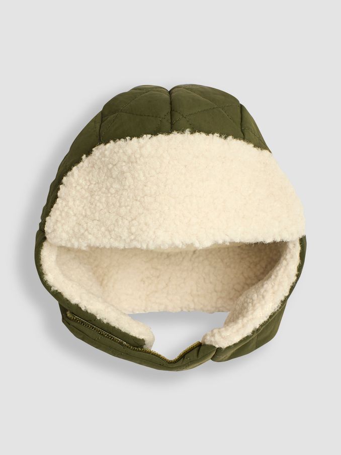 Khaki Green Cosy Cord Hat (B39205) | £19.50