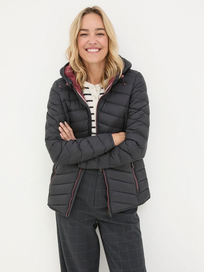 Ruby Black Lightweight Puffer Jacket (B41396) | £45