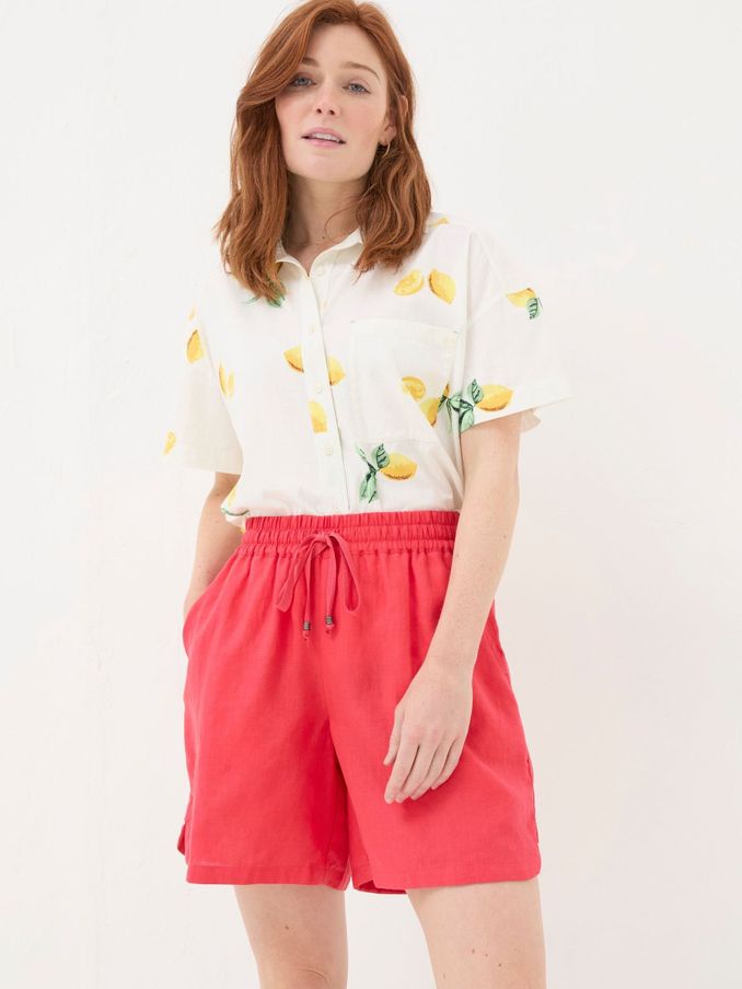 Tenby Red Linen Shorts (B41558) | £28