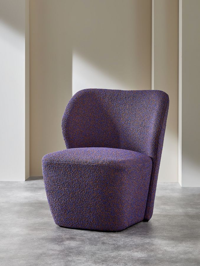 Topeka Accent Chair in Cobalt Blue Pax Boucle (B41723) | £325