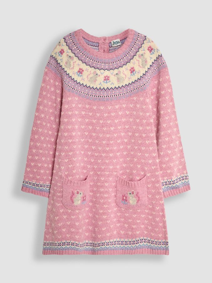 Pink Mouse Knitted Dress (B42617) | £15