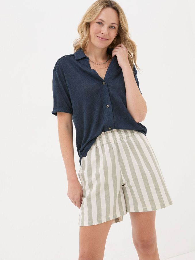 Blue Linen Shirt (B43177) | £30
