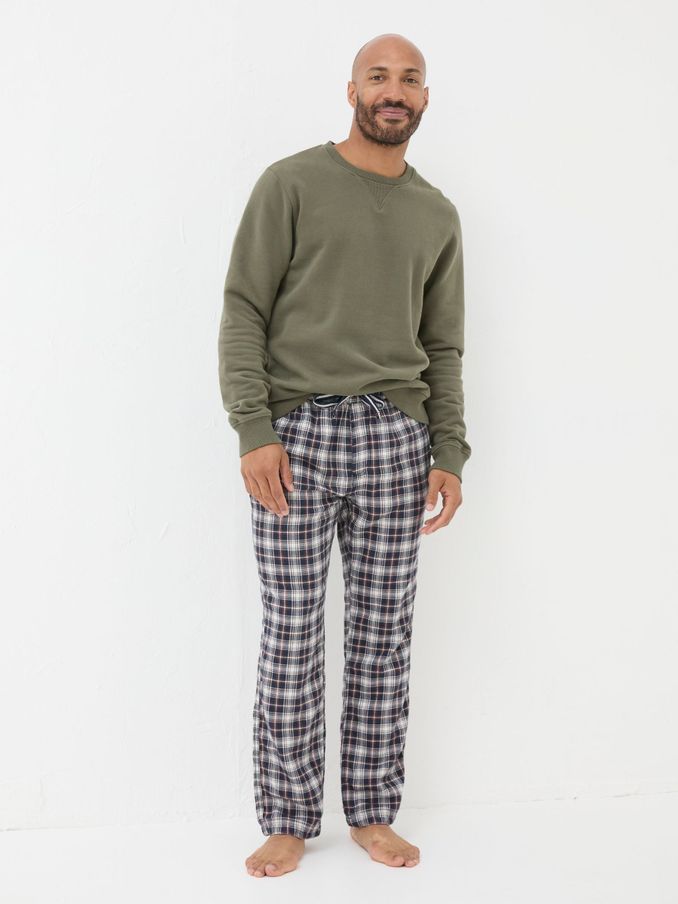 Cranleigh Navy Blue Check Pyjama Bottoms (B43342) | £24
